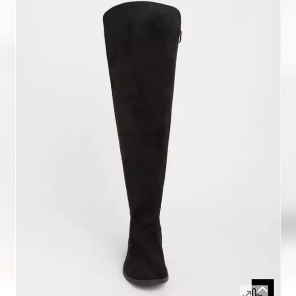 Torrid Black Over-the-Knee Boots Sleek Suede Style - Picture 2 of 9